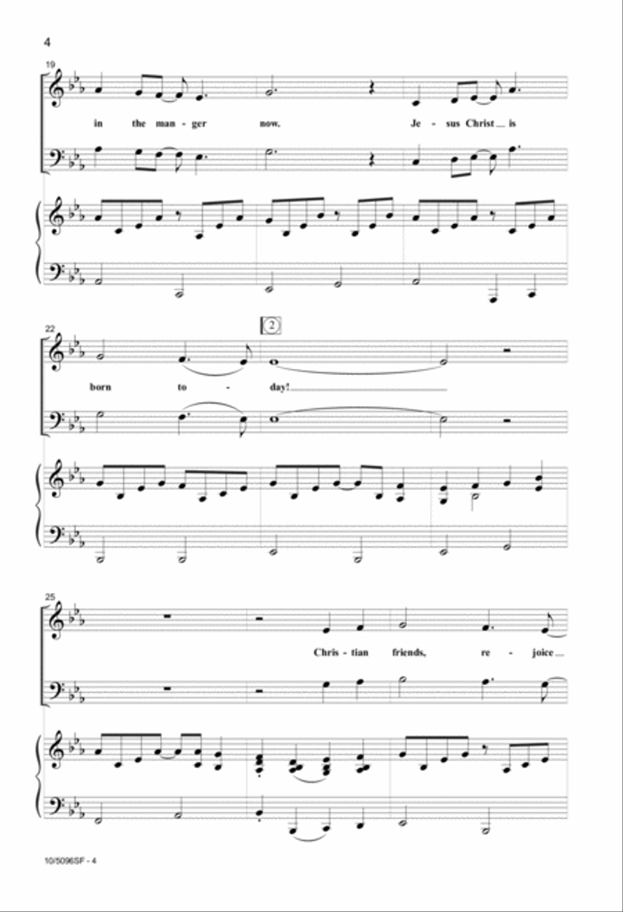 Christian Friends, Rejoice! 4-Part scores gallery preview page 4