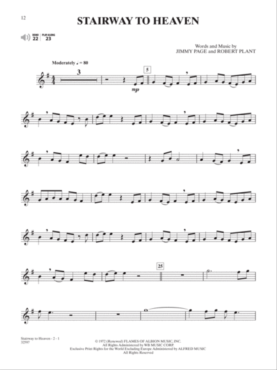 Easy Rock Instrumental Solos, Level 1 Alto Saxophone scores gallery preview page 3