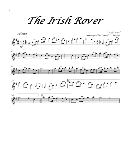Three Irish Folk Songs for Flute image number null