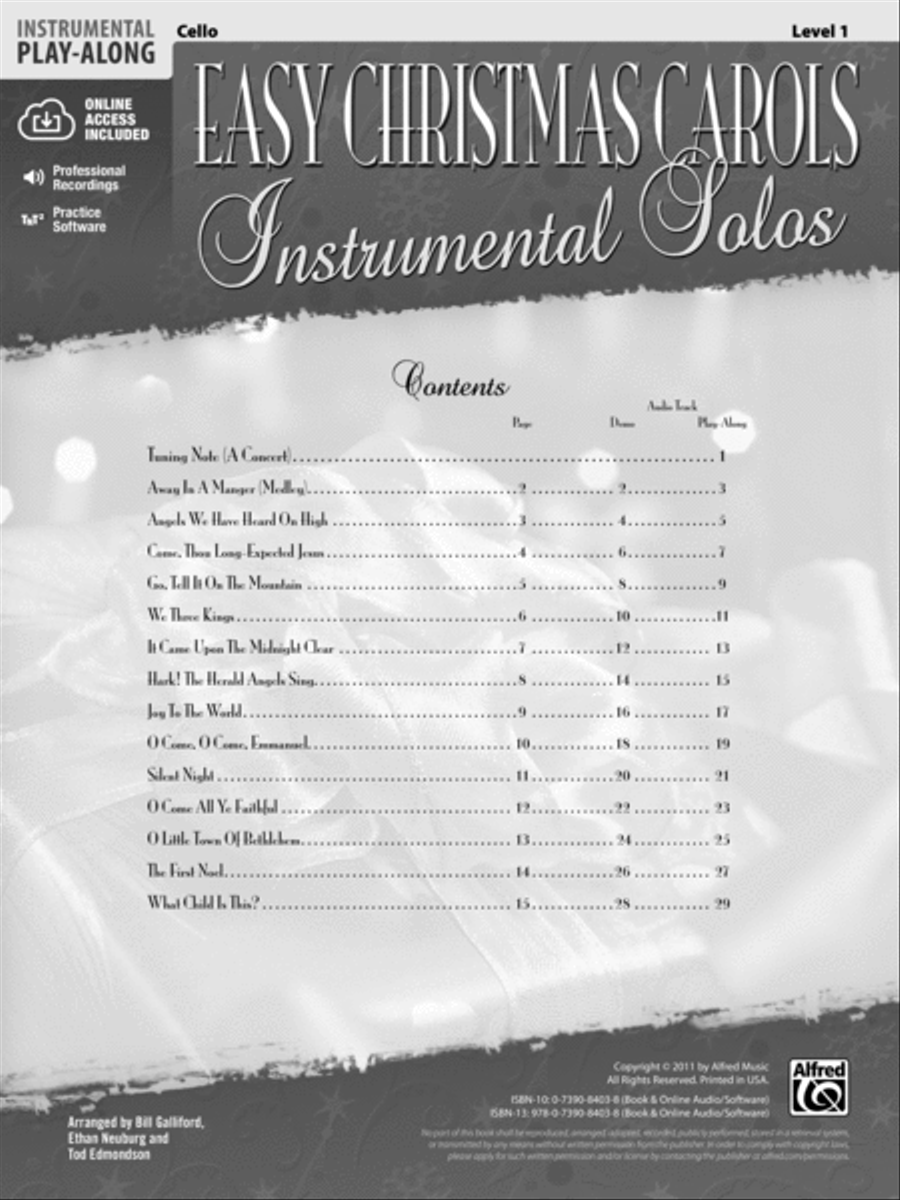 Easy Christmas Carols Instrumental Solos for Strings String Orchestra scores gallery preview page 2