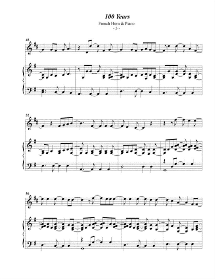 100 Years Piano scores gallery preview page 5