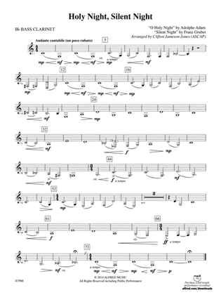 Holy Night, Silent Night: B-flat Bass Clarinet