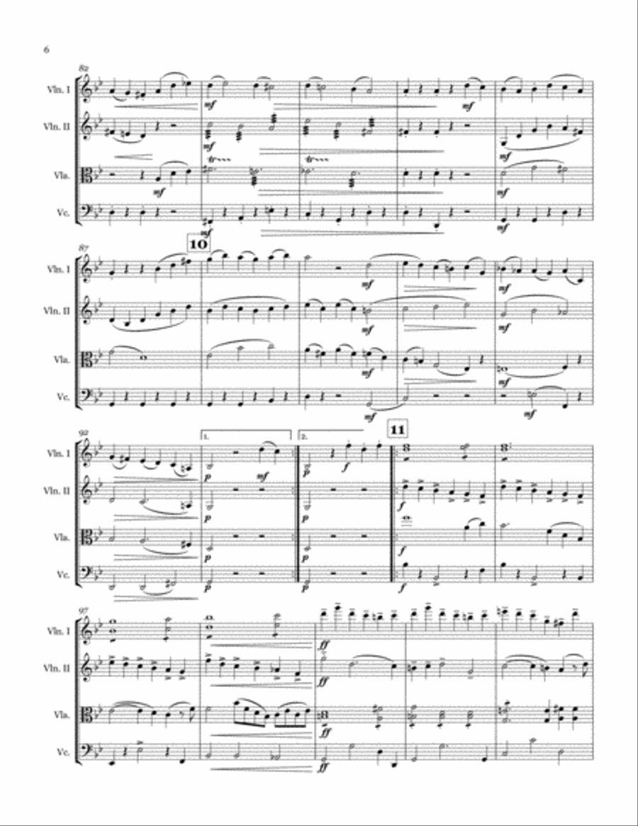 String Quartet No.5 in D minor String Quartet scores gallery preview page 6
