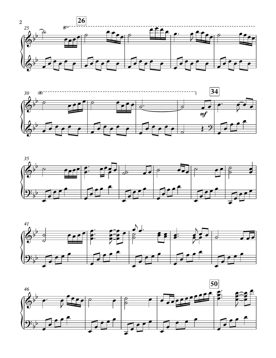 The Lone Wild Bird (new age piano) Piano Solo scores gallery preview page 2