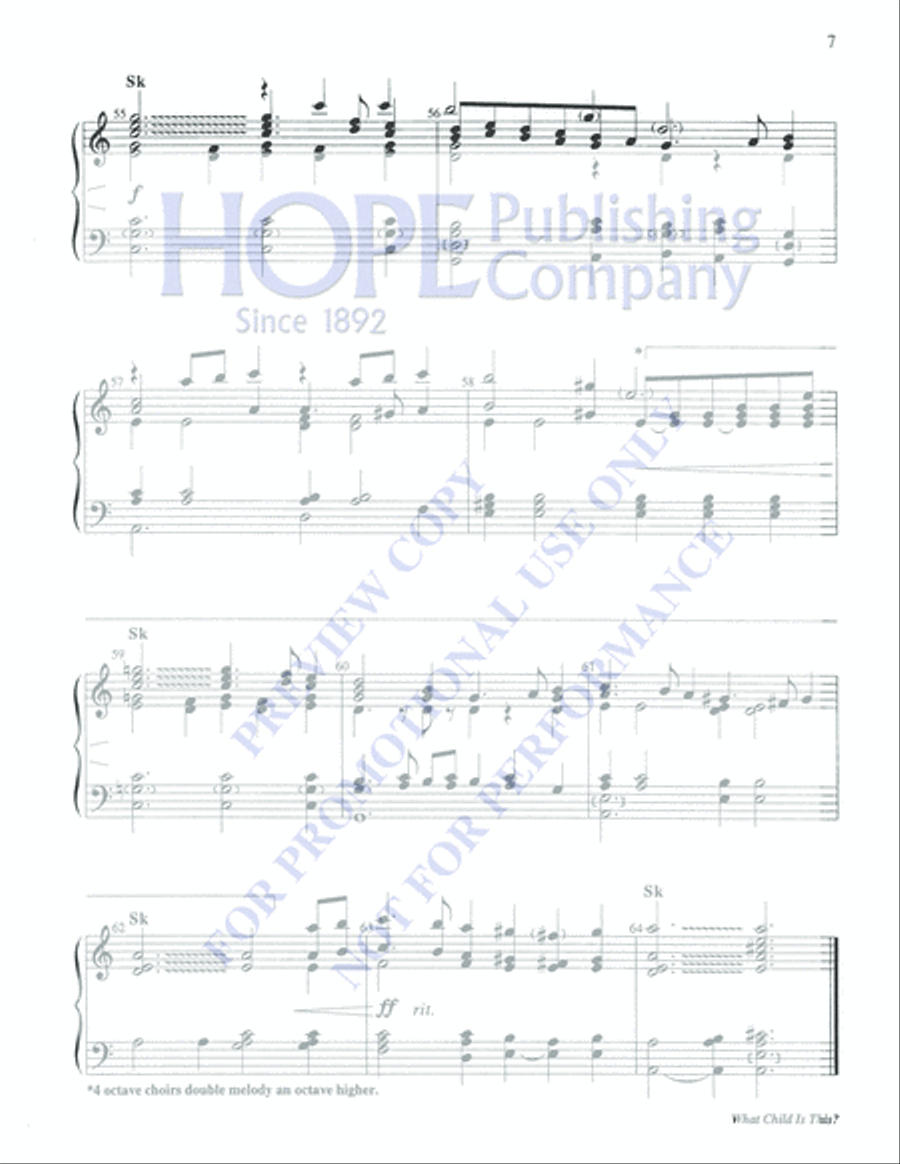 What Child is This? 4-Octaves scores gallery preview page 7