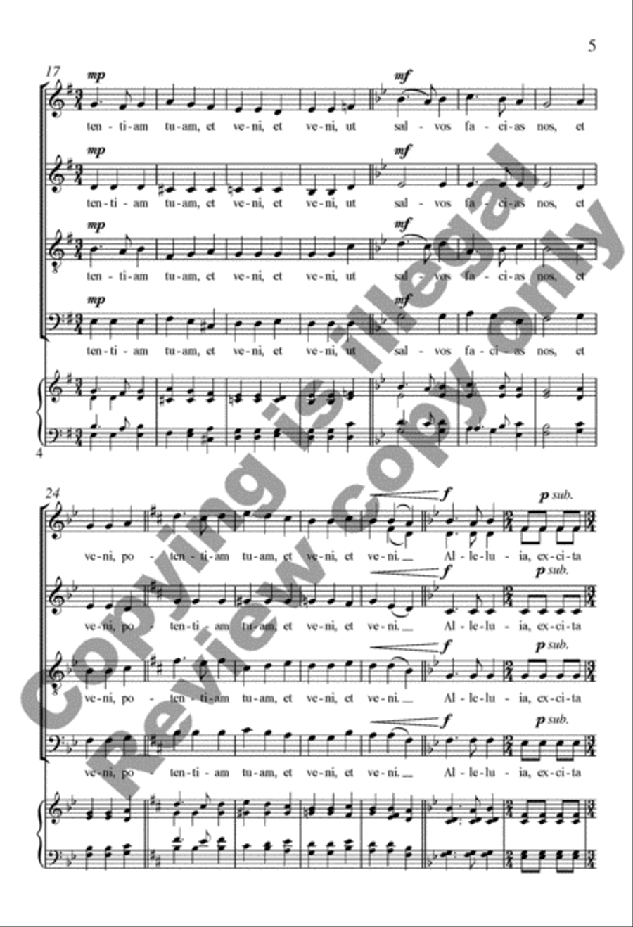 Alleluia, excita Alleluia, excita 4-Part scores gallery preview page 5