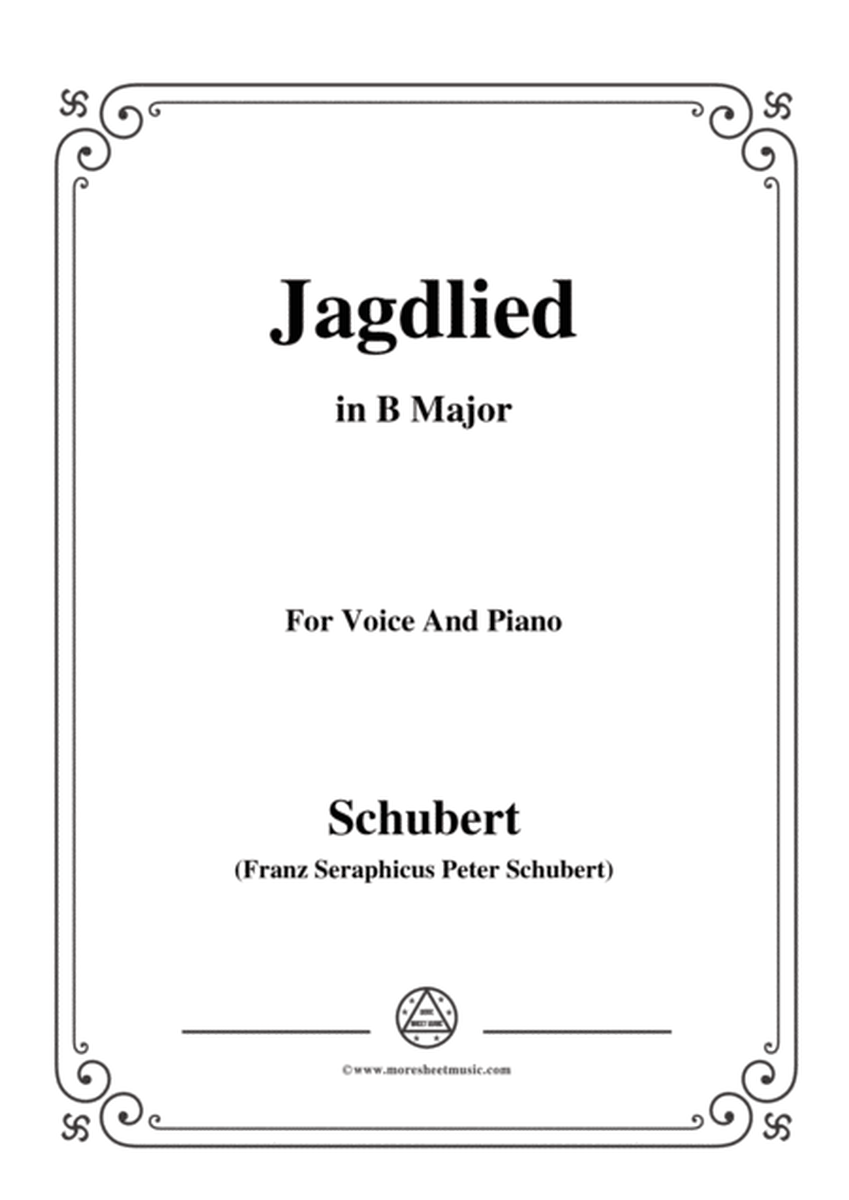 Schubert-Jagdlied(Hunting Song),D.521,in B Major,for Voice&Piano image number null