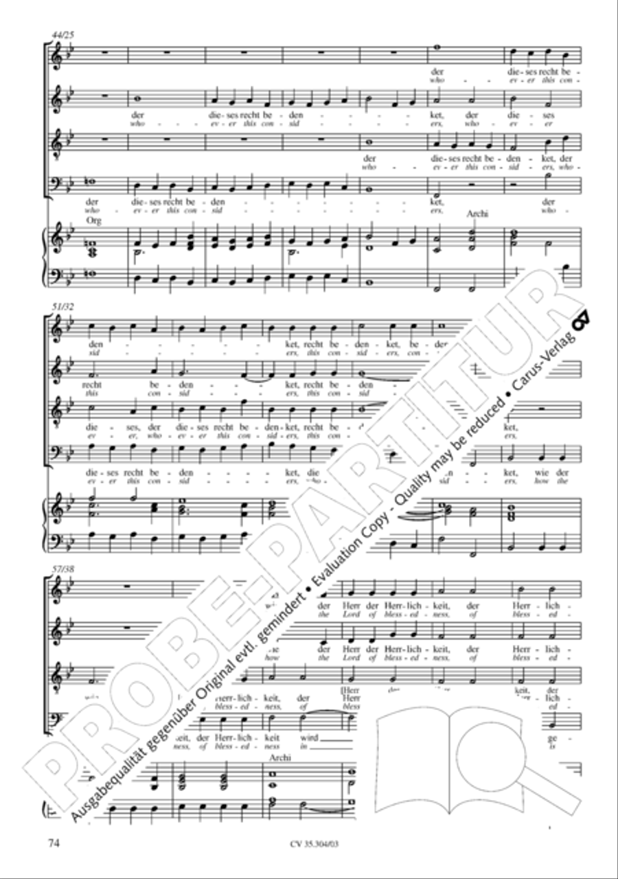 St. Mark Passion (Markus-Passion) 4-Part scores gallery preview page 75