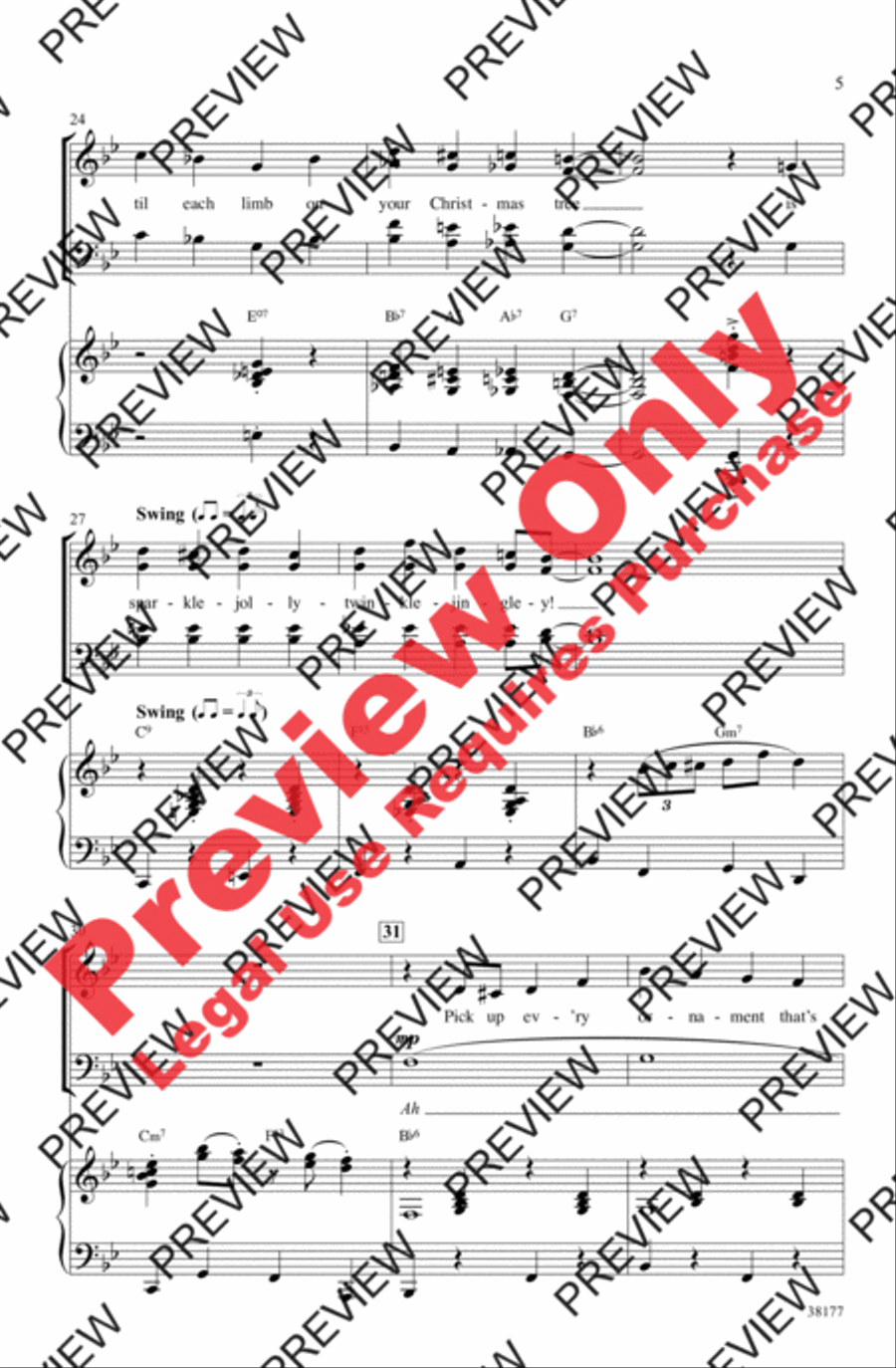 Sparklejollytwinklejingley 4-Part scores gallery preview page 5