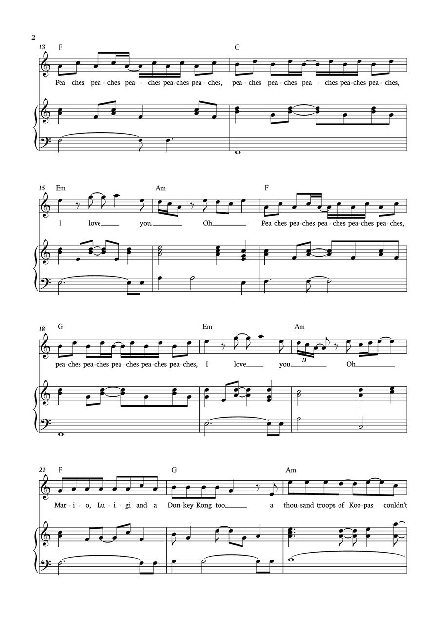 Peaches Peaches Flute Solo scores gallery preview page 2