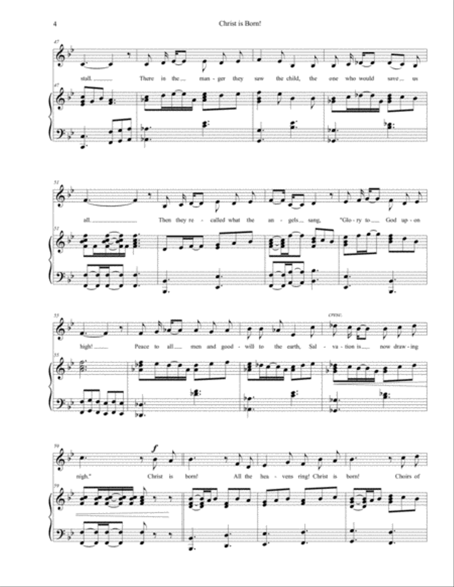 Christ is Born! High Voice scores gallery preview page 6