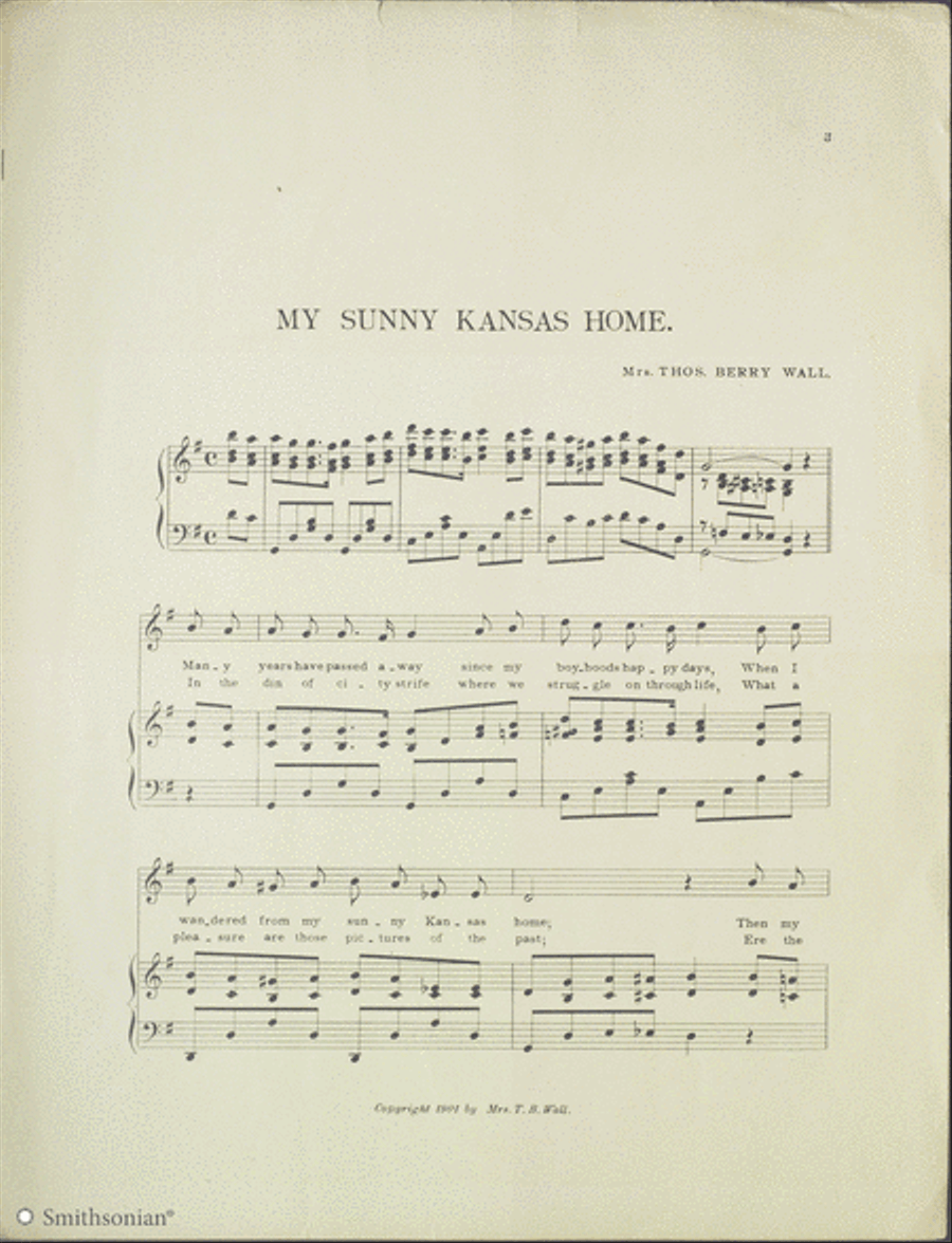 My Sunny Kansas Home Piano, Vocal scores gallery preview page 2