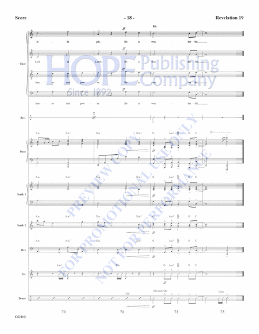 Revelation 19-Rhythm Parts Choir scores gallery preview page 19