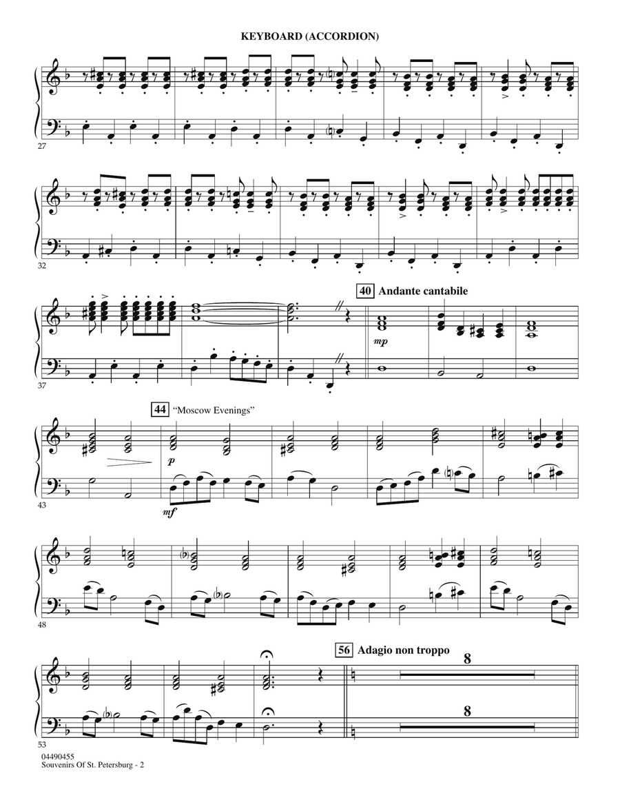Souvenirs Of St. Petersburg - Keyboard Orchestra scores gallery preview page 2