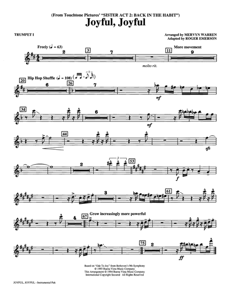 Joyful, Joyful (from Sister Act 2) (arr. Roger Emerson) - Trumpet 1