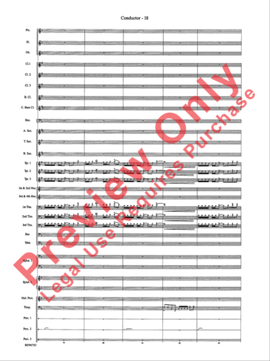 Twelve Seconds to the Moon Concert Band scores gallery preview page 21