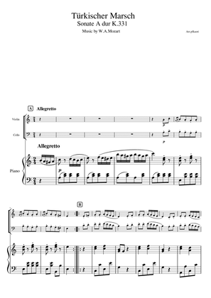 Turkish March" piano trio/ Violin & Cello