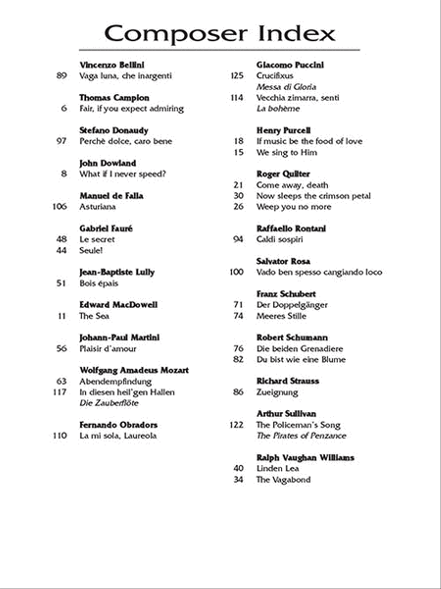 Standard Vocal Literature – An Introduction to Repertoire Voice scores gallery preview page 4