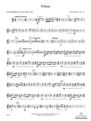 Tribute: (wp) 2nd B-flat Trombone T.C.
