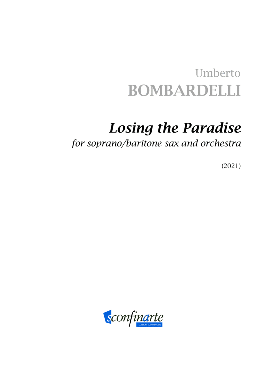 Umberto Bombardelli: LOSING THE PARADISE (ES-22-006) - Score Only Full Orchestra scores gallery preview page 1