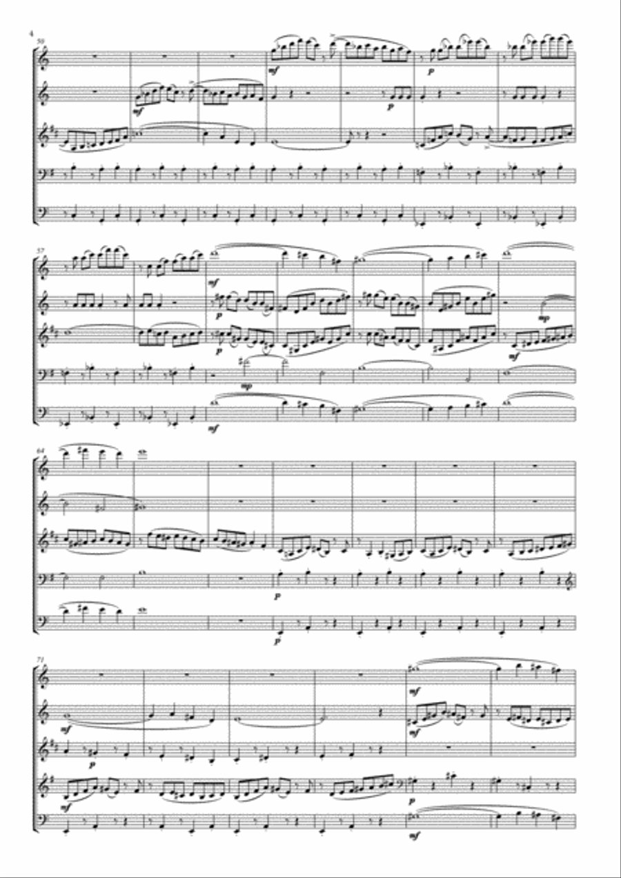Salsamania for woodwind quintet Woodwind Quintet scores gallery preview page 4