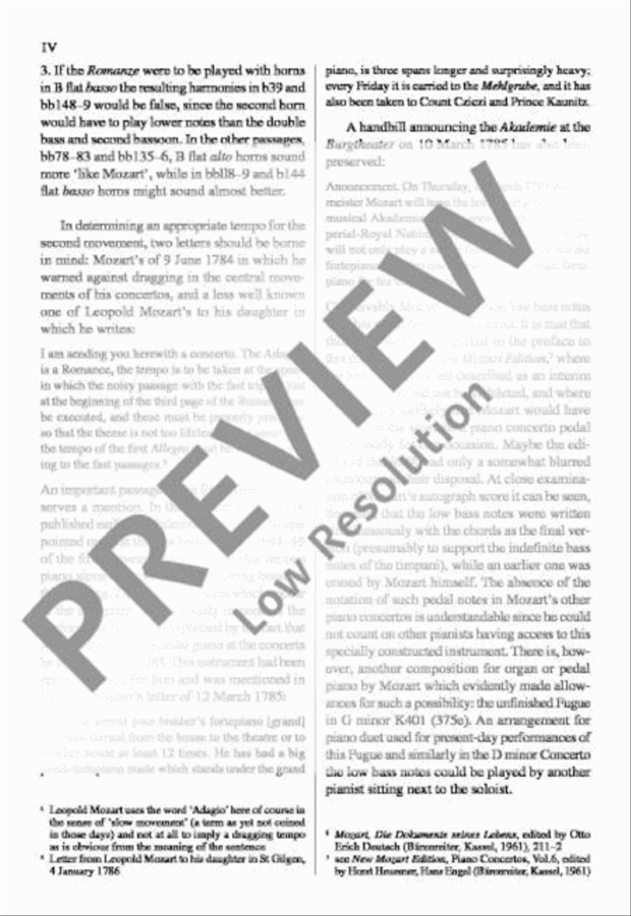 Concerto No. 20 D minor Orchestra scores gallery preview page 5