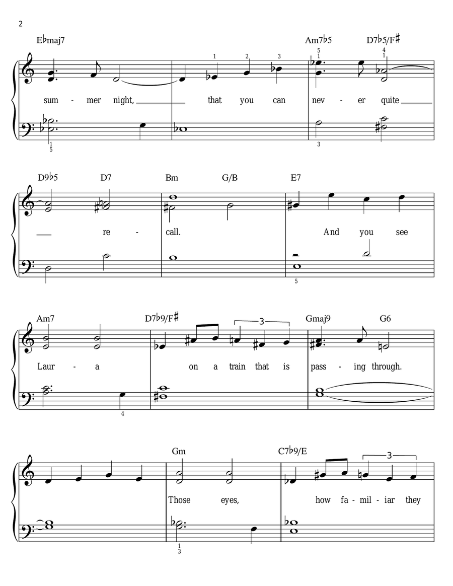 Laura Easy Piano scores gallery preview page 2