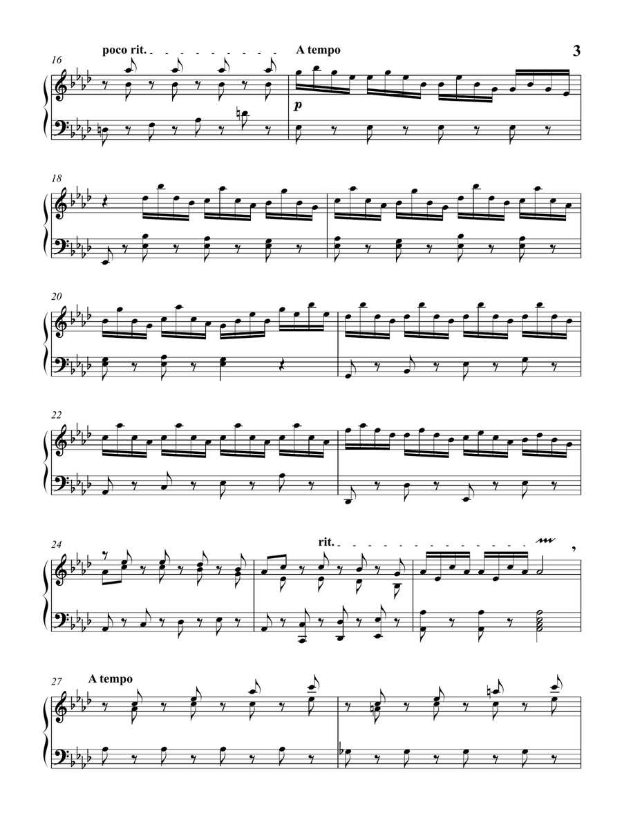 Galuppi: Piano Sonata No. 9 in F Minor: I. Andante spiritoso (As played by Víkingur Ólafsson) Piano Method scores gallery preview page 4