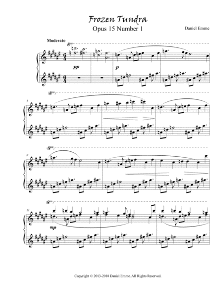 Hiemal Poems: Opus 15 Piano Solo scores gallery preview page 2