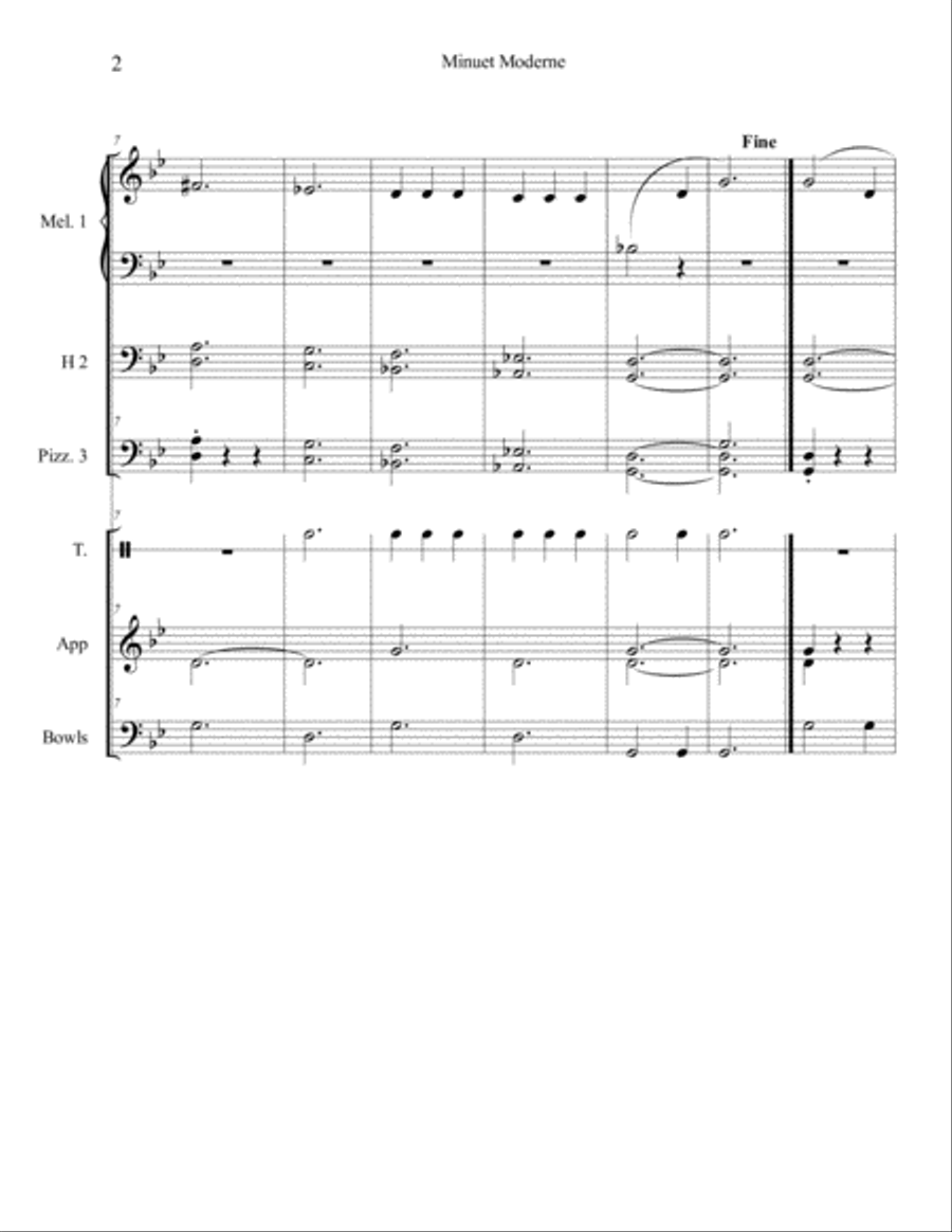 Minuet Moderne Novelty Ensemble Small Ensemble scores gallery preview page 3
