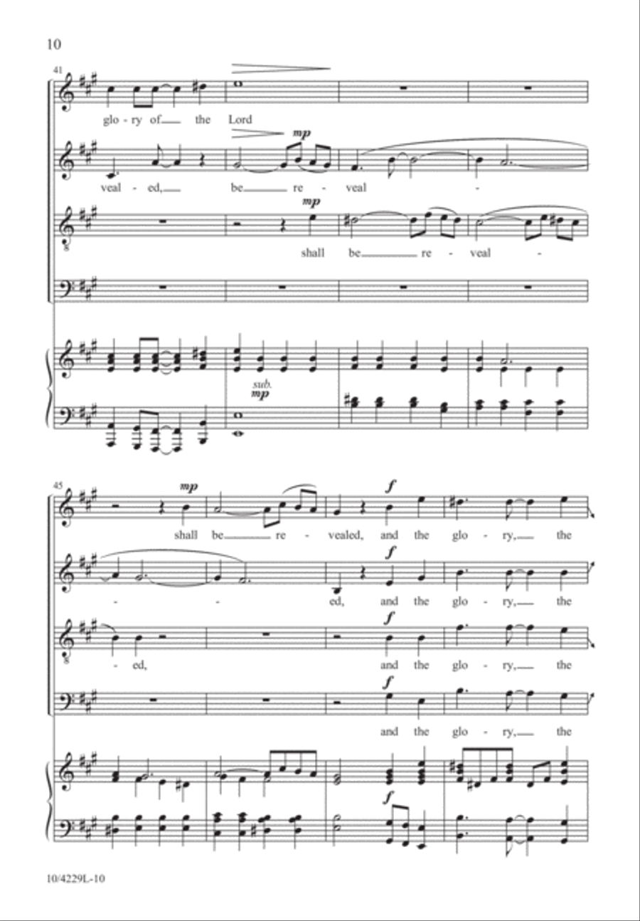 The Glory of the Lord The Glory of the Lord 4-Part scores gallery preview page 10
