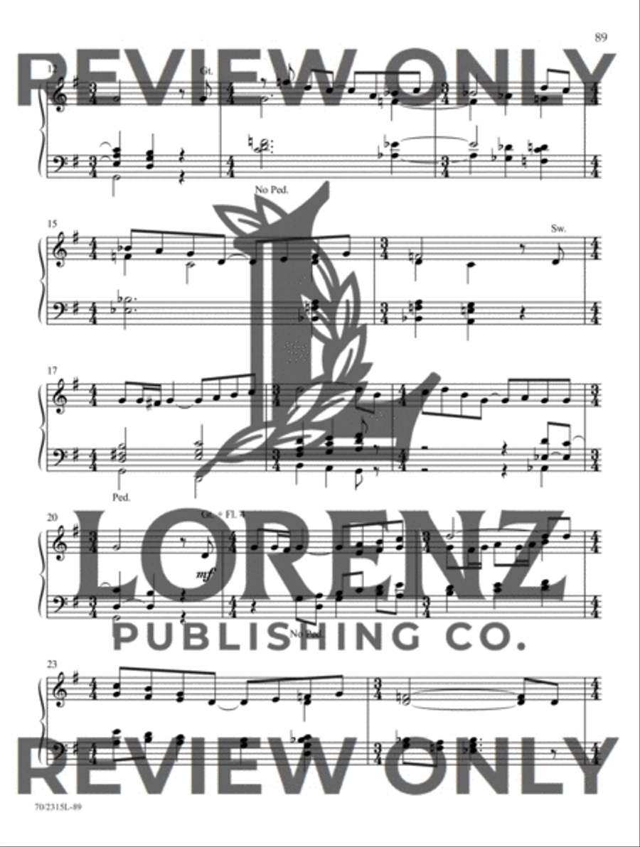 Pick Up and Play for Fall and Winter Organ Solo scores gallery preview page 19