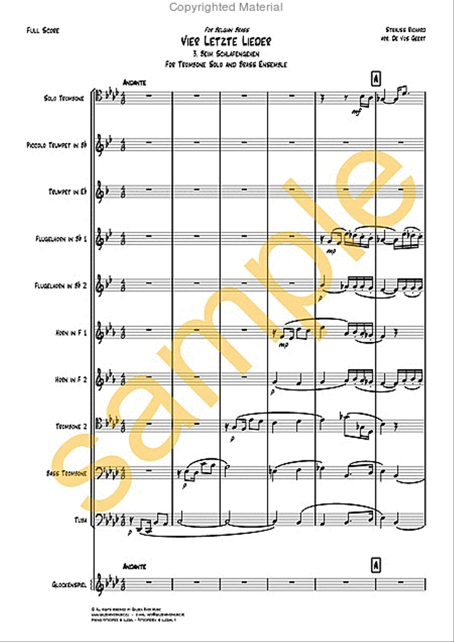 Beim Schlafengehen Beim Schlafengehen Brass Ensemble scores gallery preview page 2