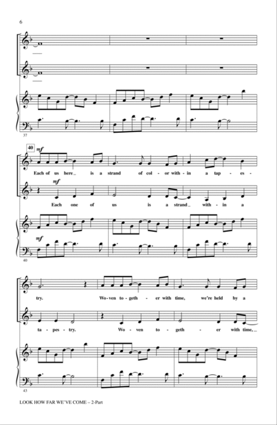 Look How Far We've Come 2-Part scores gallery preview page 5