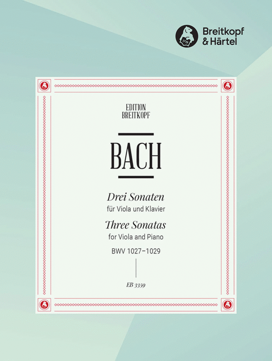 3 Sonatas BWV 1027-1029 Piano Accompaniment scores gallery preview page 1