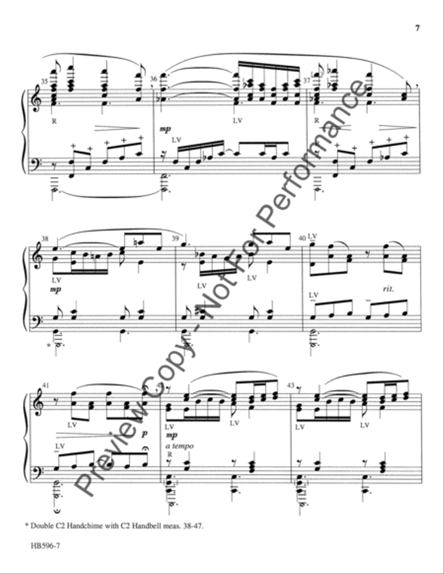 Flower Duet (Dome epais le jasmin (from Lakme) Handbell Choir scores gallery preview page 8