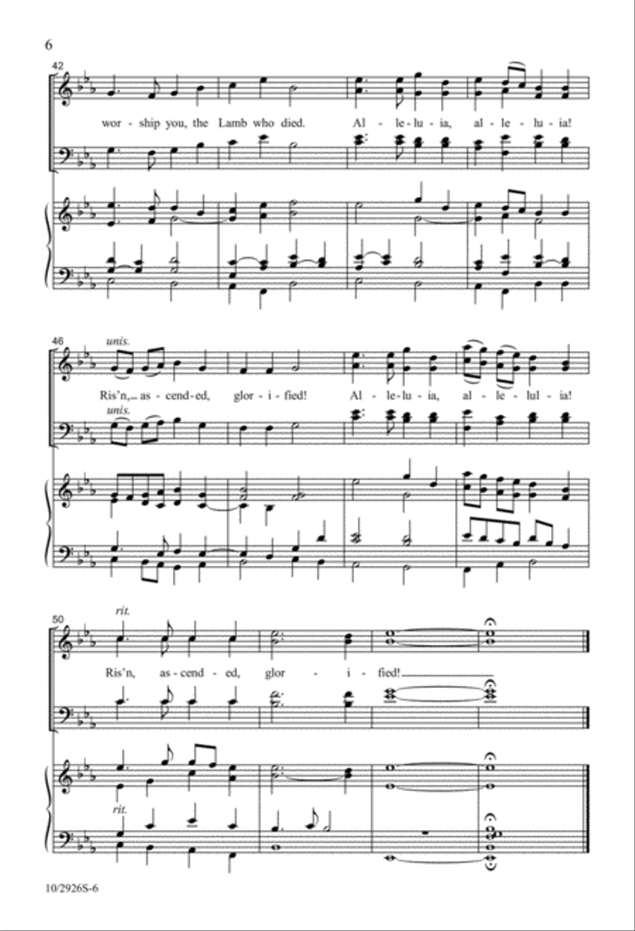 Lord, Enthroned in Heavenly Splendor 4-Part scores gallery preview page 5