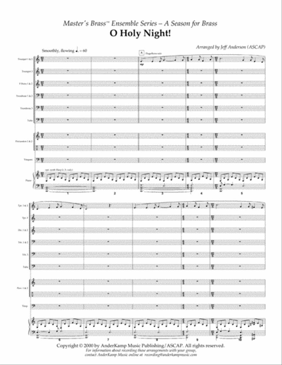 O Holy Night for Brass Choir/Ensemble Brass Ensemble scores gallery preview page 1