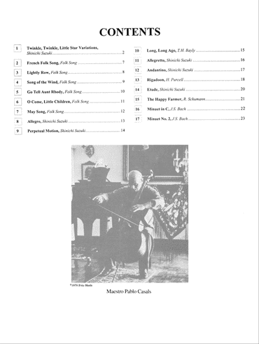 Suzuki Cello School, Volume 1 String Methods scores gallery preview page 7