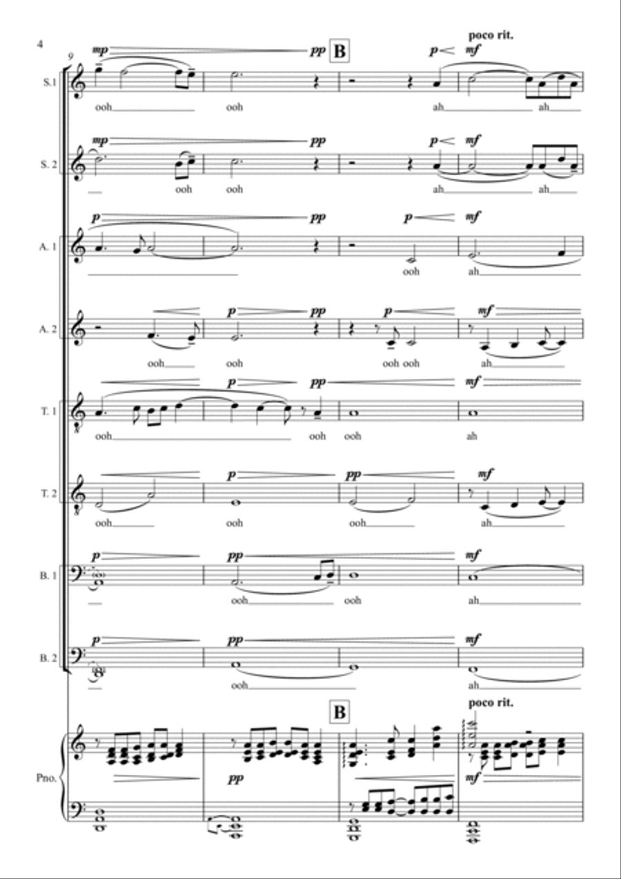 Night Lights (Choir and piano version) Choir scores gallery preview page 4