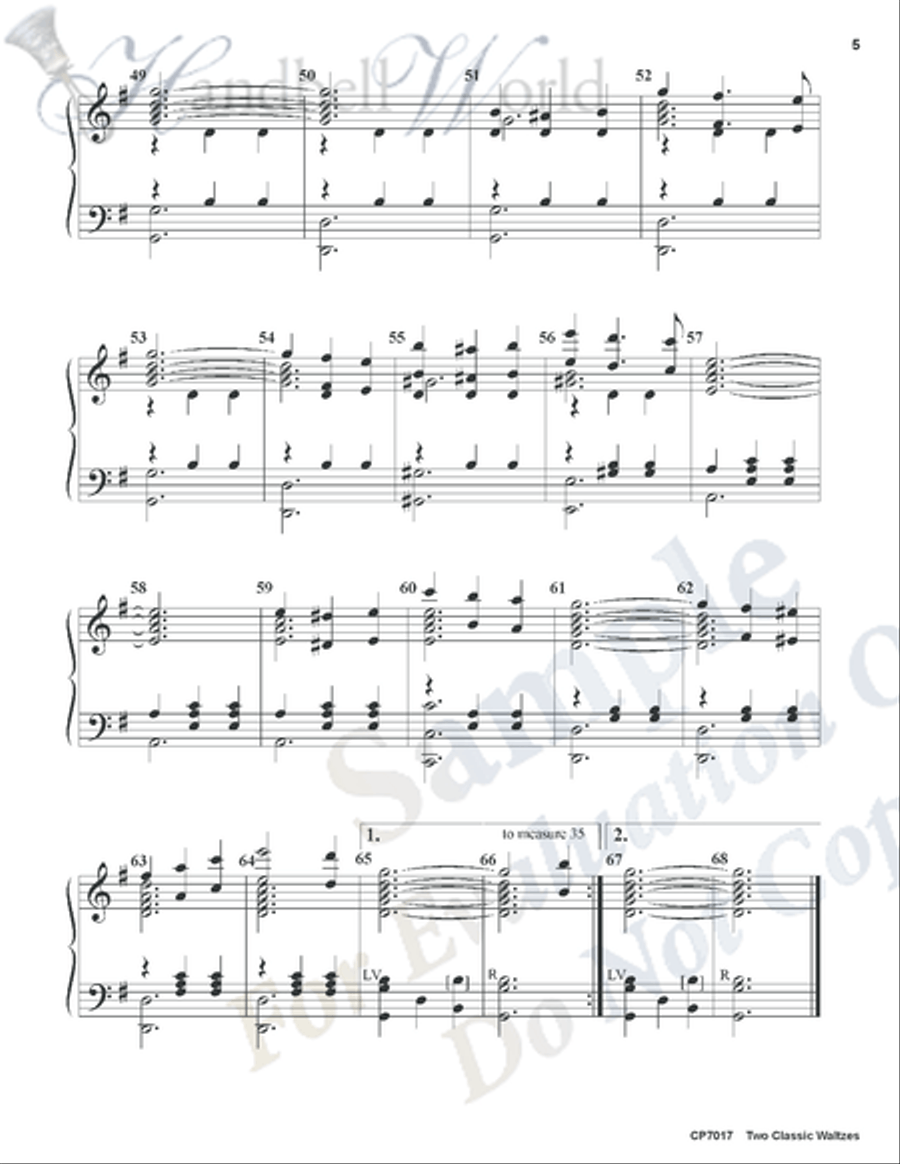 Two Classic Waltzes Two Classic Waltzes 5-Octaves scores gallery preview page 4