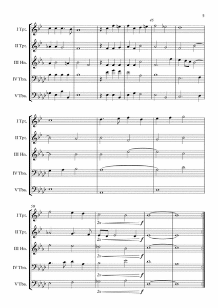 Anthony Holborne Collection Book III Brass Quintet arr. Adrian Wagner