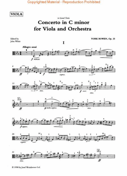 Viola Concerto in C Minor, Op. 25