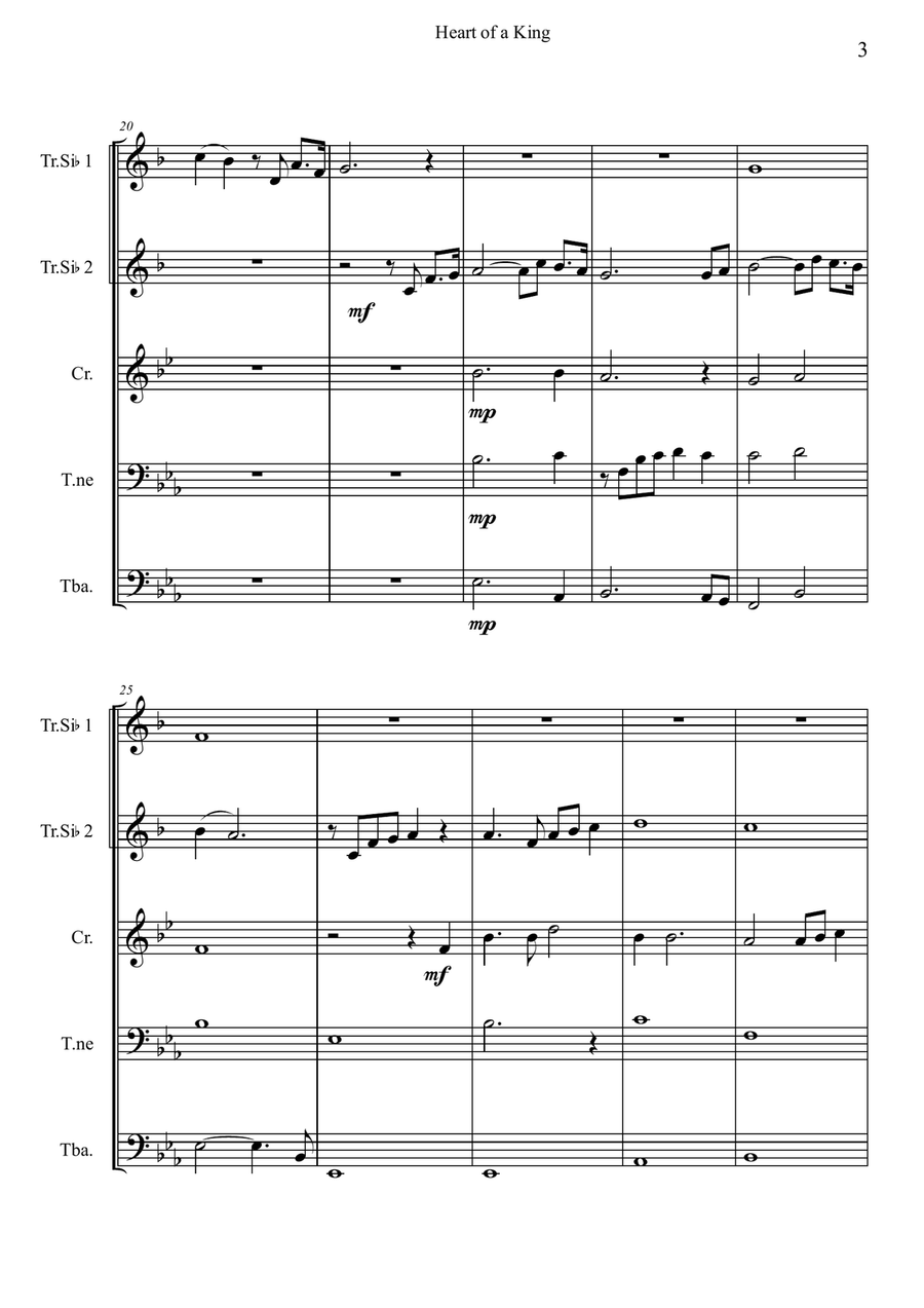 The Man In The Iron Mask Brass Ensemble scores gallery preview page 4