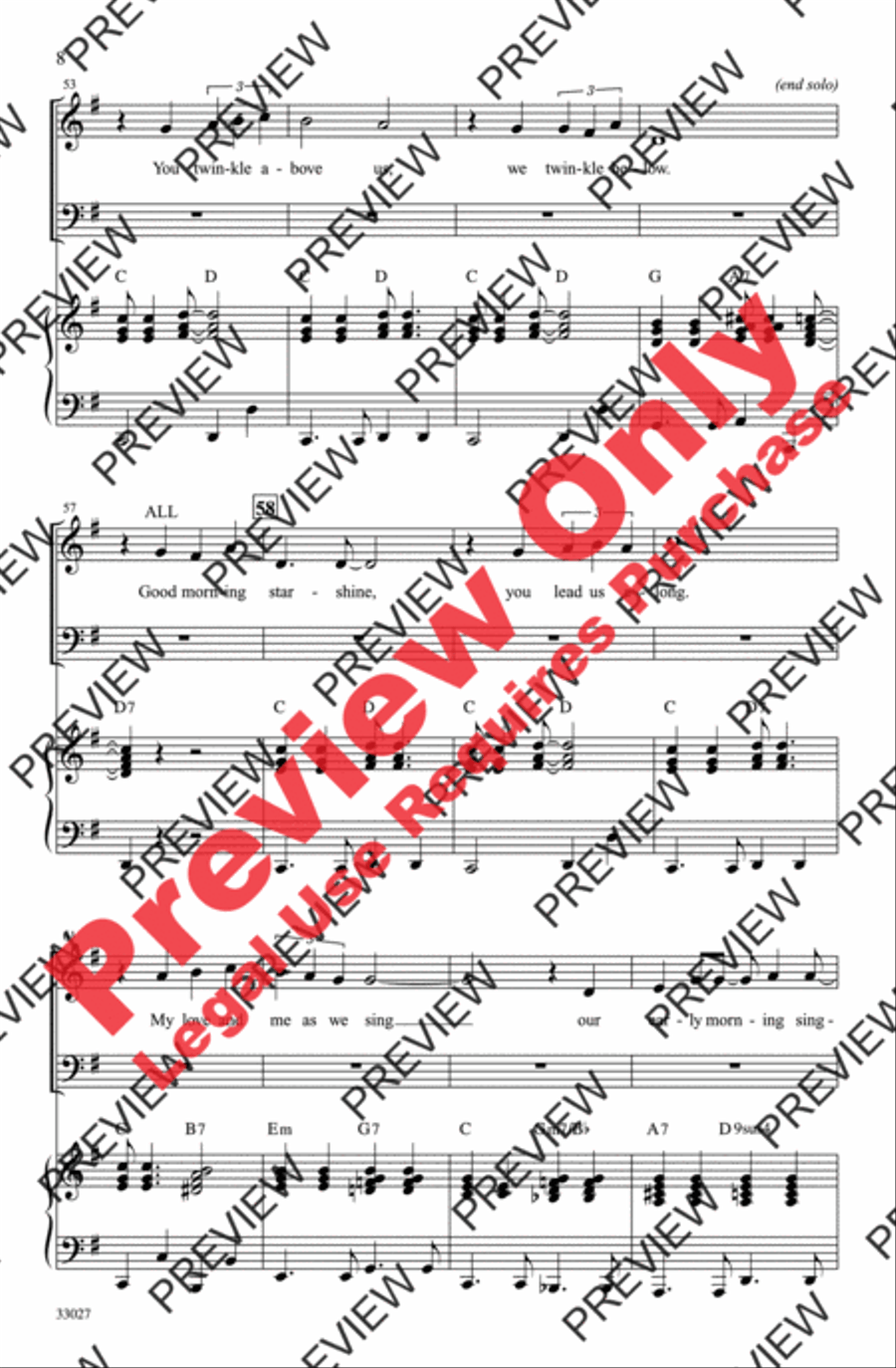Hair: A Choral Medley 3-Part scores gallery preview page 8