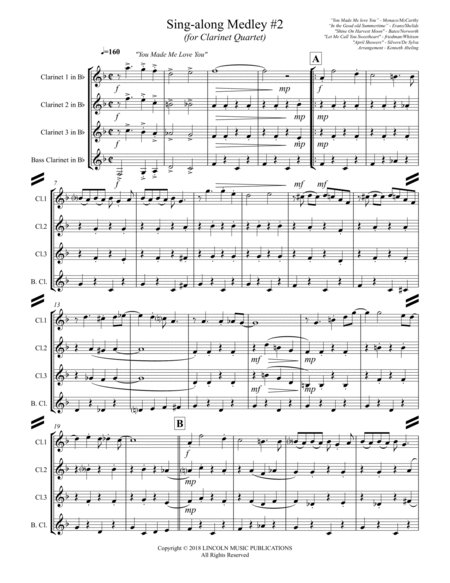 Sing-along Medley #2 (for Clarinet Quartet) image number null
