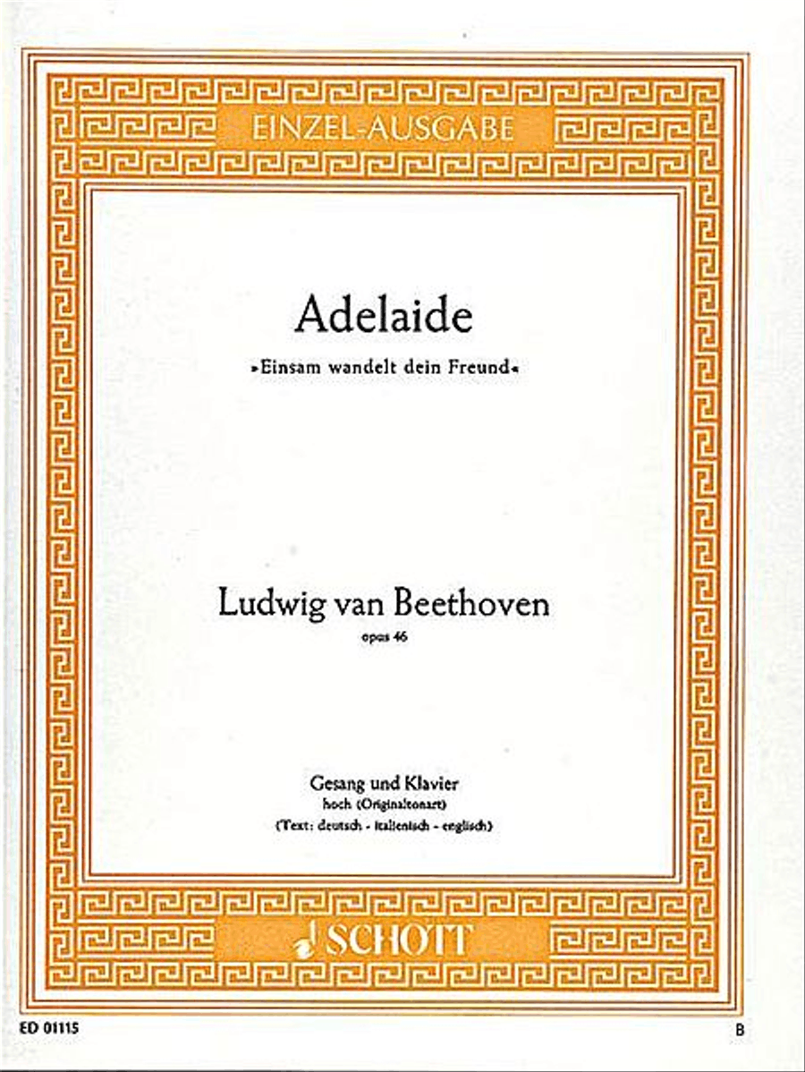 Adelaide Op. 46 Adelaide Op. 46 High Voice scores gallery preview page 1