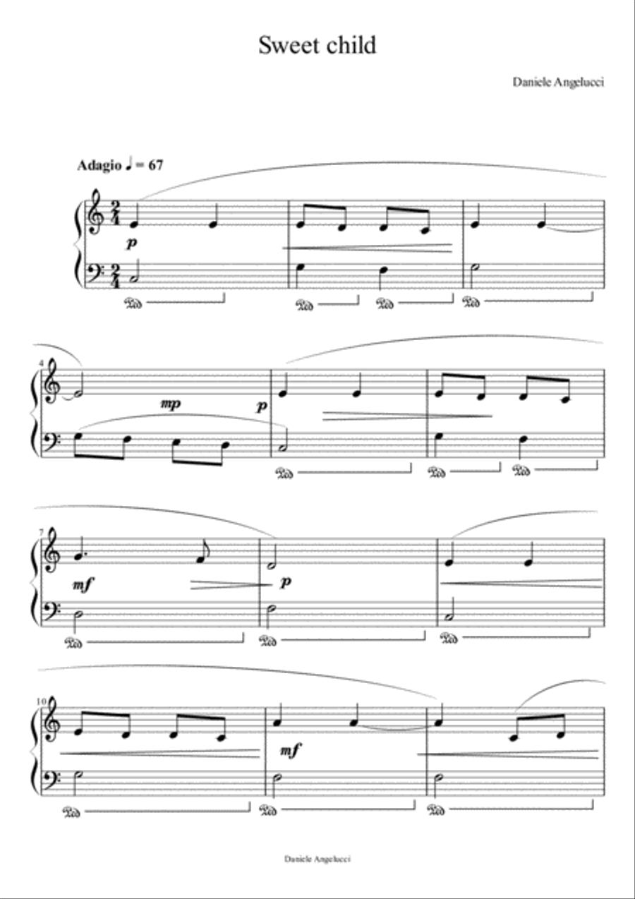 Sweet Child Sweet Child Small Ensemble scores gallery preview page 2