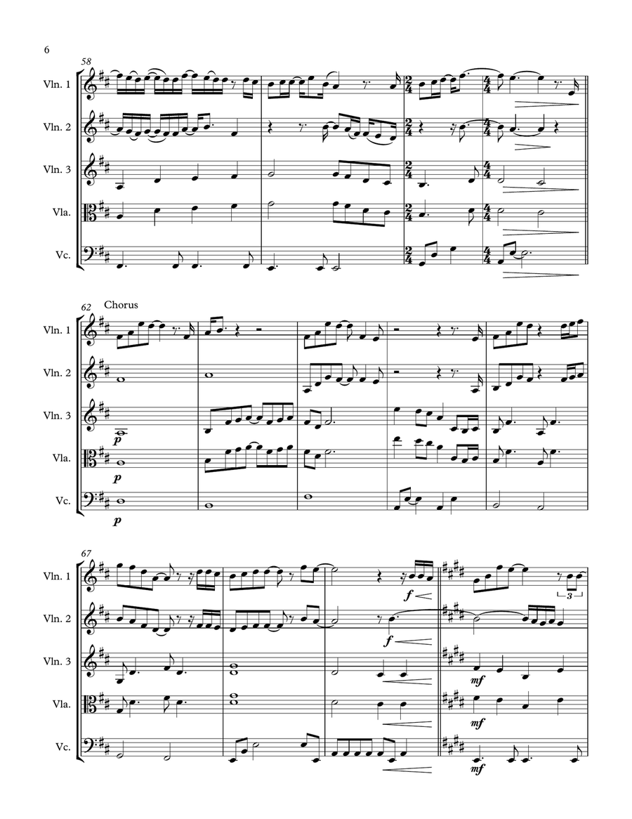When God Made You String Quartet scores gallery preview page 6