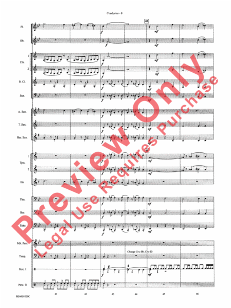 The Curse of Tutankhamun Concert Band scores gallery preview page 11